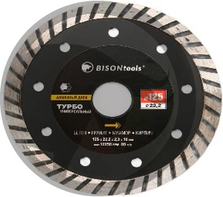 Диск алмазный Bisontools 115мм сплошной