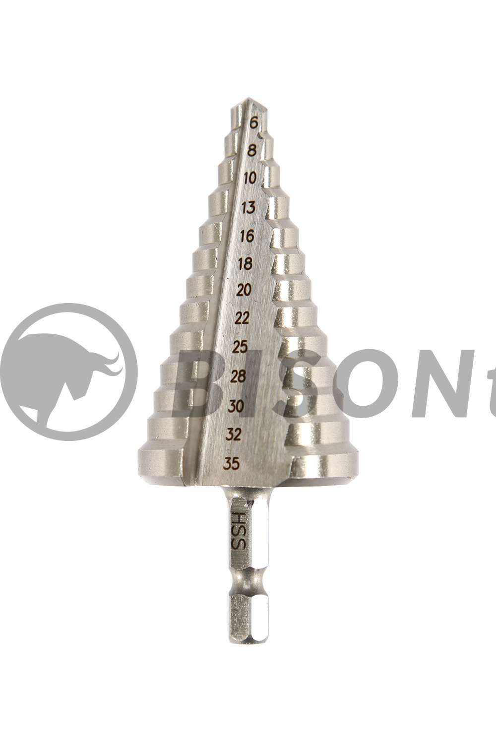 Сверло по металлу Bisontools 4-39мм н/тит шаг 2мм ступенчатое