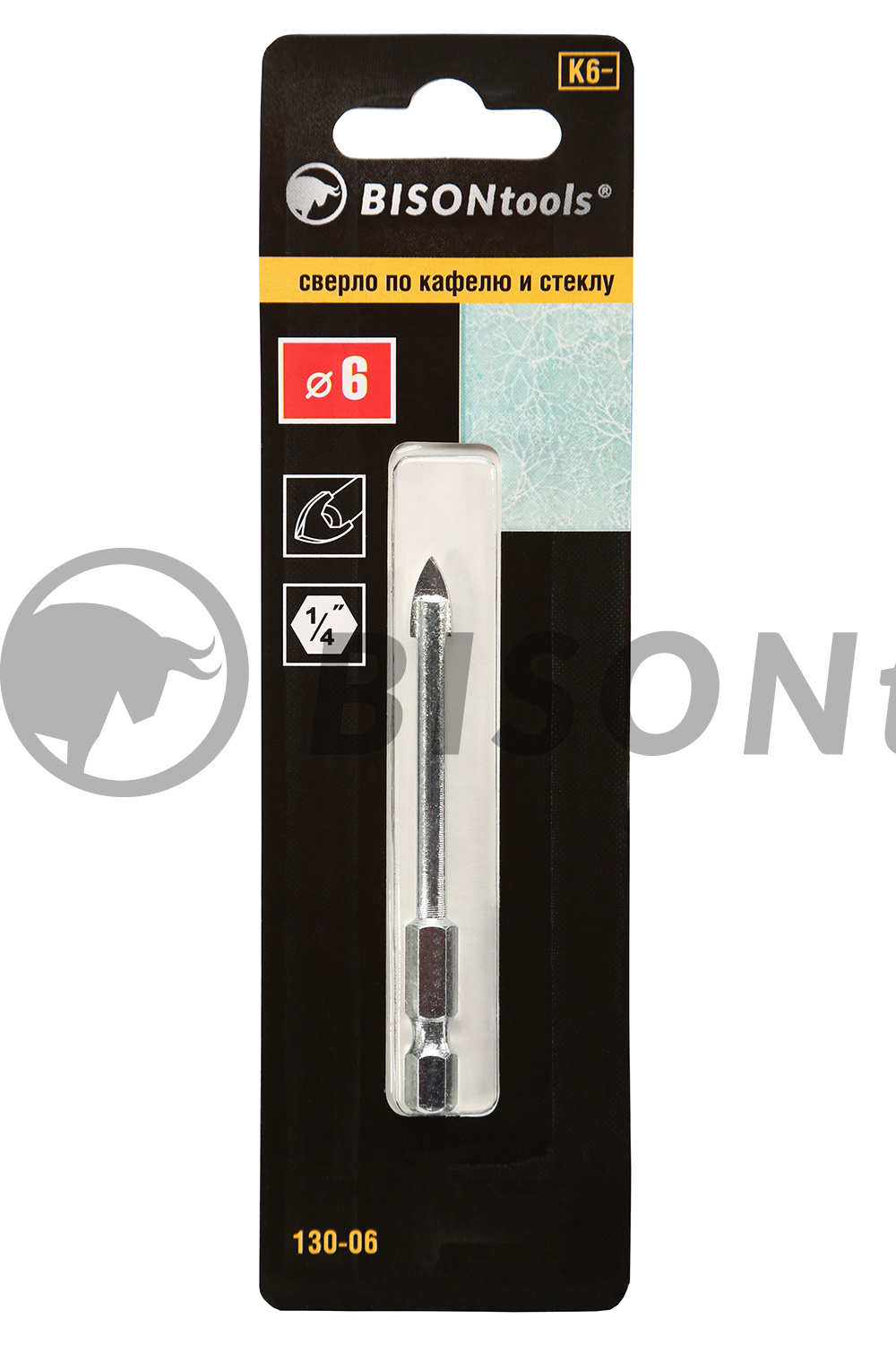 Сверло по кафелю и стеклу Bisontools 10мм