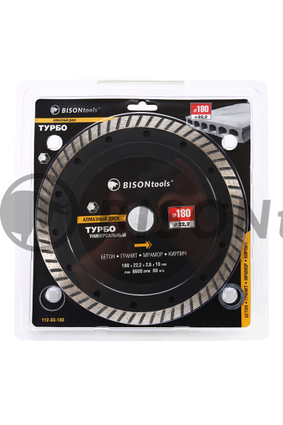 Диск алмазный Bisontools 115мм турбо